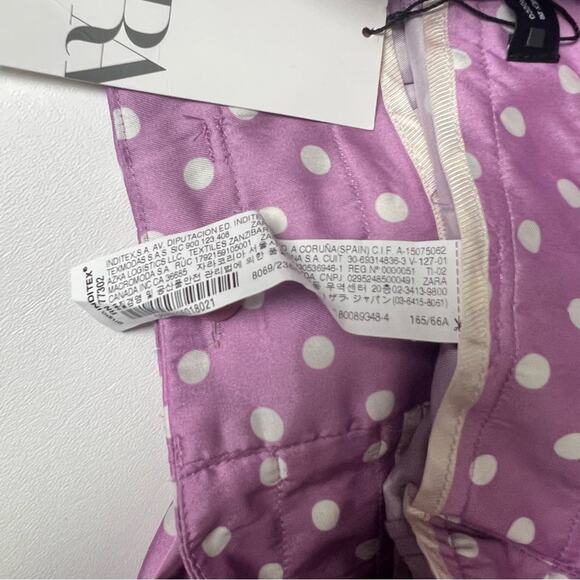 Zara’s Women High Waisted Polka Dot  Belted Style Shorts Sz S - Picture 4 of 9